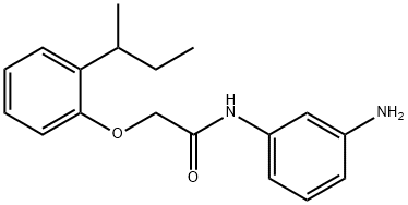 N-(3-Aminophenyl)-2-[2-(sec-butyl)phenoxy]-acetamide Struktur