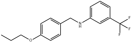 N-(4-Propoxybenzyl)-3-(trifluoromethyl)aniline Struktur