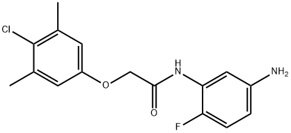 N-(5-Amino-2-fluorophenyl)-2-(4-chloro-3,5-dimethylphenoxy)acetamide Struktur