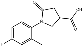 1-(4-fluoro-2-methylphenyl)-5-oxopyrrolidine-3-carboxylic acid Struktur