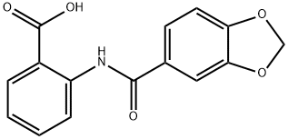 2-[(1,3-benzodioxol-5-ylcarbonyl)amino]benzoic acid Struktur