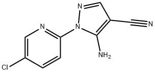 5-amino-1-(5-chloro-2-pyridinyl)-1H-pyrazole-4-carbonitrile Struktur