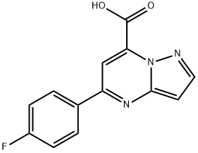 5-(4-fluorophenyl)pyrazolo[1,5-a]pyrimidine-7-carboxylic acid Struktur