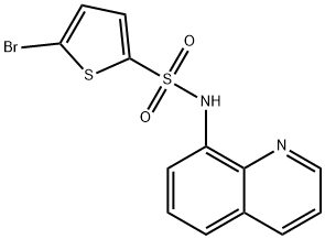 5-bromo-N-quinolin-8-ylthiophene-2-sulfonamide Struktur