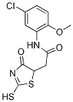 N-(5-chloro-2-methoxyphenyl)-2-(2-mercapto-4-oxo-4,5-dihydro-1,3-thiazol-5-yl)acetamide Struktur