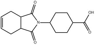 4-(1,3-dioxo-1,3,3a,4,7,7a-hexahydro-2H-isoindol-2-yl)cyclohexanecarboxylic acid Struktur