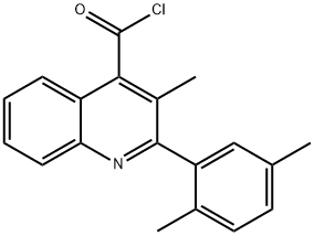 2-(2,5-dimethylphenyl)-3-methylquinoline-4-carbonyl chloride Struktur