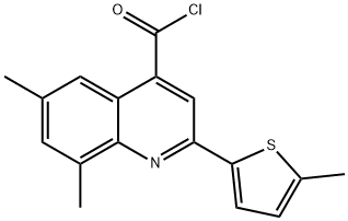 6,8-dimethyl-2-(5-methyl-2-thienyl)quinoline-4-carbonyl chloride Struktur