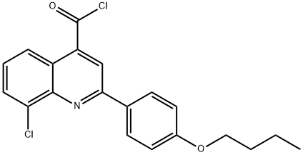 2-(4-butoxyphenyl)-8-chloroquinoline-4-carbonyl chloride Struktur