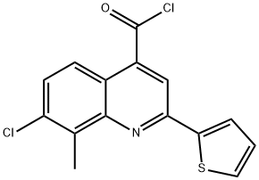 7-chloro-8-methyl-2-(2-thienyl)quinoline-4-carbonyl chloride Struktur