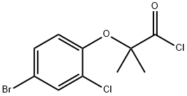 2-(4-bromo-2-chlorophenoxy)-2-methylpropanoyl chloride Struktur