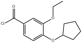 4-(cyclopentyloxy)-3-ethoxybenzoyl chloride Struktur