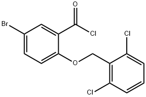 5-bromo-2-[(2,6-dichlorobenzyl)oxy]benzoyl chloride Struktur