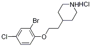 4-[2-(2-Bromo-4-chlorophenoxy)ethyl]piperidinehydrochloride Struktur