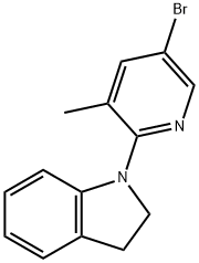 1-(5-Bromo-3-methyl-2-pyridinyl)indoline Struktur