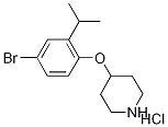 4-(4-Bromo-2-isopropylphenoxy)piperidinehydrochloride Struktur