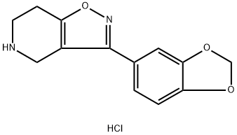 3-Benzo[1,3]dioxol-5-yl-4,5,6,7-tetrahydro-isoxazolo[4,5-c]pyridine hydrochloride Struktur