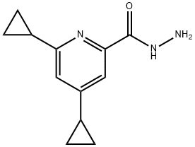 4,6-Dicyclopropyl-2-pyridinecarbohydrazide Struktur