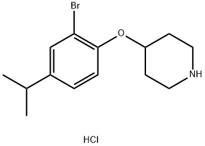 4-(2-Bromo-4-isopropylphenoxy)piperidinehydrochloride Struktur