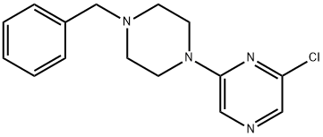 1-Benzyl-4-(6-chloro-2-pyrazinyl)piperazine Struktur