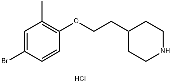 4-[2-(4-Bromo-2-methylphenoxy)ethyl]piperidinehydrochloride Struktur