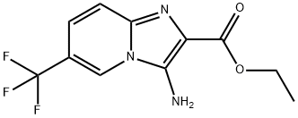 Ethyl 3-amino-6-(trifluoromethyl)imidazo-[1,2-a]pyridine-2-carboxylate Struktur