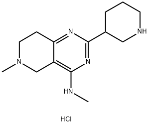 Methyl-(6-methyl-2-piperidin-3-yl-5,6,7,8-tetra-hydro-pyrido[4,3-d]pyrimidin-4-yl)-amine diHCl Struktur