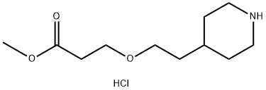 Methyl 3-[2-(4-piperidinyl)ethoxy]propanoatehydrochloride Struktur