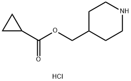 4-Piperidinylmethyl cyclopropanecarboxylatehydrochloride Struktur