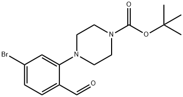 2-(4-Boc-piperazino-1-yl)-4-bromobenzaldehyde Struktur