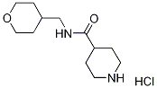 N-(Tetrahydro-2H-pyran-4-ylmethyl)-4-piperidinecarboxamide hydrochloride Struktur