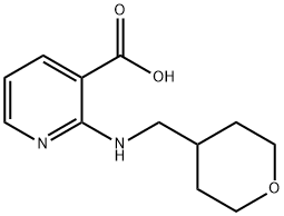 2-[(Tetrahydro-2H-pyran-4-ylmethyl)amino]-nicotinic acid Struktur