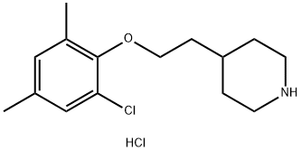 4-[2-(2-Chloro-4,6-dimethylphenoxy)ethyl]-piperidine hydrochloride Struktur