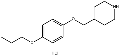 4-[(4-Propoxyphenoxy)methyl]piperidinehydrochloride Struktur