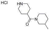 (3-Methyl-1-piperidinyl)(4-piperidinyl)methanonehydrochloride Struktur