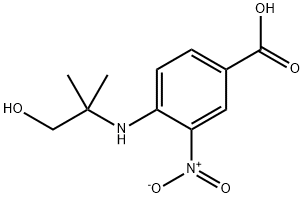 4-[(2-Hydroxy-1,1-dimethylethyl)amino]-3-nitrobenzoic acid Struktur