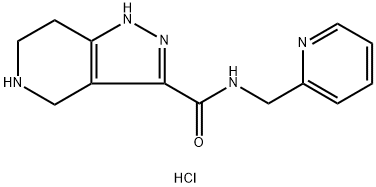 N-(2-Pyridinylmethyl)-4,5,6,7-tetrahydro-1H-pyrazolo[4,3-c]pyridine-3-carboxamide HCl Struktur