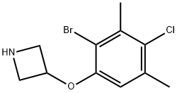 3-(2-Bromo-4-chloro-3,5-dimethylphenoxy)azetidine Struktur