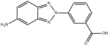 benzoic acid, 3-(5-amino-2H-1,2,3-benzotriazol-2-yl)- Struktur