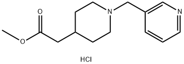 4-piperidineacetic acid, 1-(3-pyridinylmethyl)-, methyl es Struktur