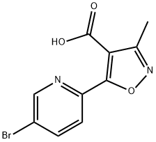 5-(5-Bromo-pyridin-2-yl)-3-methyl-isoxazole-4-carboxylic acid Struktur