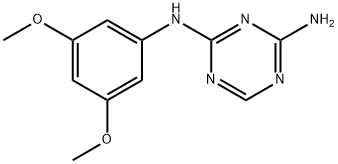 N-(3,5-Dimethoxyphenyl)-1,3,5-triazine-2,4-diamine Struktur