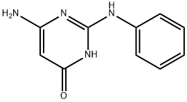 6-Amino-2-anilinopyrimidin-4(3H)-one Struktur