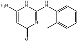 6-Amino-2-[(2-methylphenyl)amino]pyrimidin-4(3H)-one Struktur