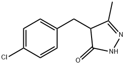 4-(4-Chlorobenzyl)-5-methyl-2,4-dihydro-3H-pyrazol-3-one Struktur