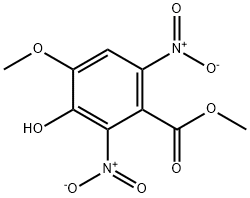 Methyl 3-hydroxy-4-methoxy-2,6-dinitrobenzoate Struktur