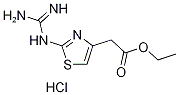 Ethyl 2-(2-carbamimidamido-1,3-thiazol-4-yl)-acetate hydrochloride Struktur