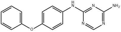 N-(4-Phenoxyphenyl)-1,3,5-triazine-2,4-diamine Struktur