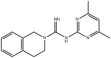 N-(4,6-Dimethylpyrimidin-2-yl)-3,4-dihydroisoquinoline-2(1H)-carboximidamide Struktur