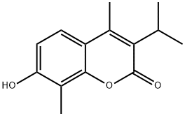 7-Hydroxy-3-isopropyl-4,8-dimethyl-2H-chromen-2-one Struktur